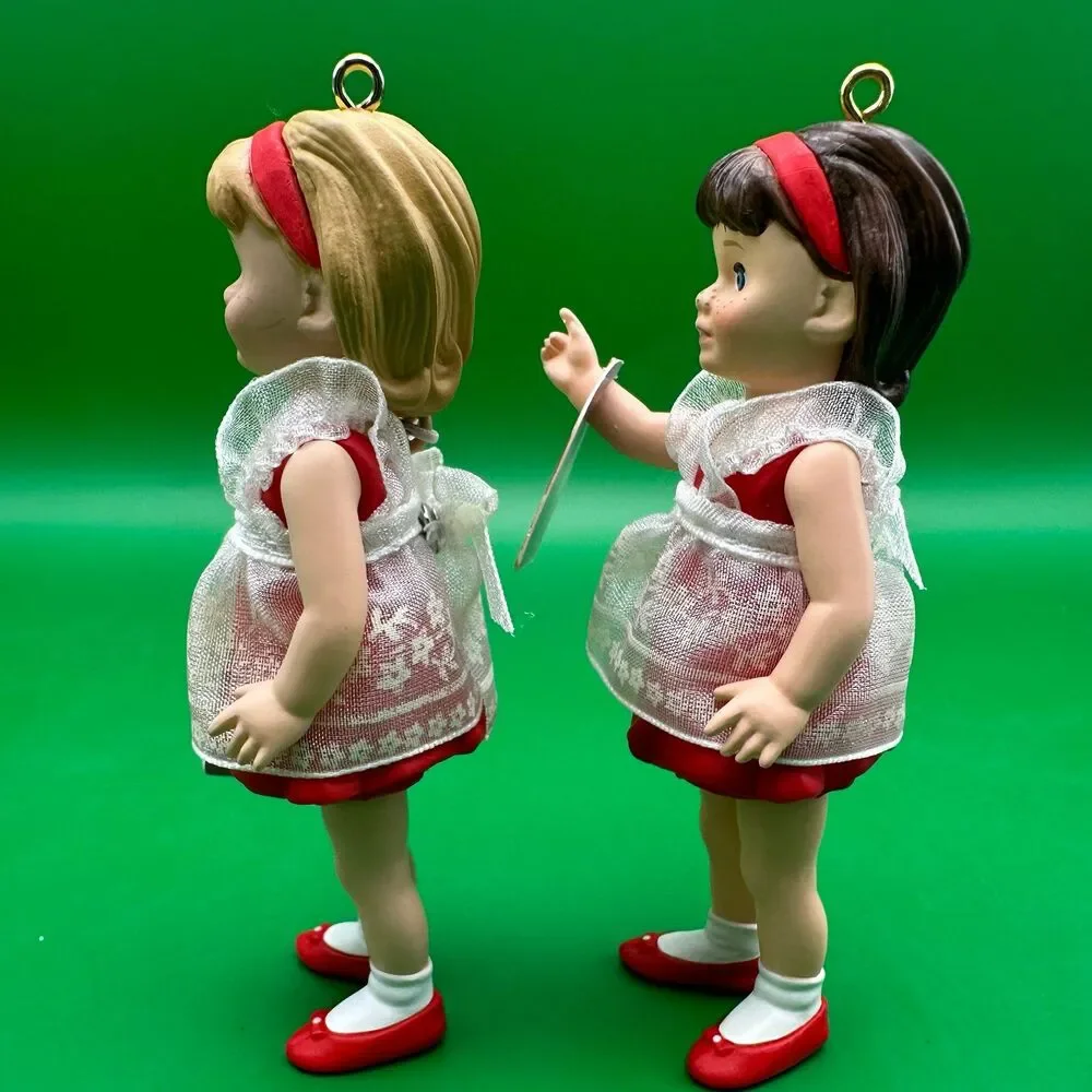 Hallmark Chatty Cathy Ornament Lot 2007 QXI7259 & 2010 Rare Blonde QXI2313